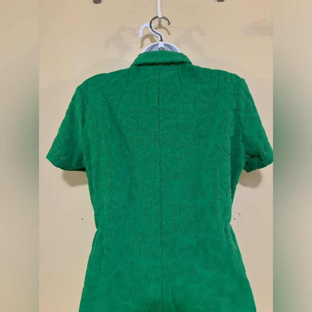 90s Letter Pattern Button Front Romper - image 6